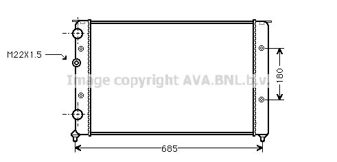 AVA QUALITY COOLING Радиатор, охлаждение двигателя VW2124